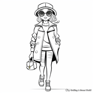 Modern Street Style Fashion Coloring Pages 4