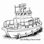 Modern Tugboat Coloring Pages 3