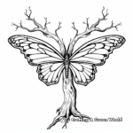 Monarch Butterfly and Tree Branch Coloring Pages 4