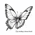 Monarch Butterfly in Flight Coloring Pages 4