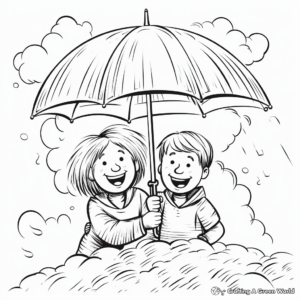 Monsoon Rain Coloring Pages for Kids 2