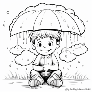 Monsoon Rain Coloring Pages for Kids 3