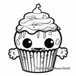 Monster Cupcake Coloring Pages for Halloween 4