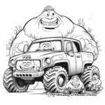 Páginas para colorear de la familia Monster Truck: Big Daddy, Momma y Mini 3