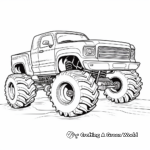 Monster Truck Race Car Coloring Pages for Children 3