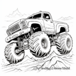Dibujos para colorear de Rally de camiones monstruosos para niños 1