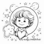 Moon and Stars 'I Love You' Coloring Pages 3