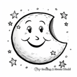 Moon Shape Coloring Pages for Bedtime Fun 1