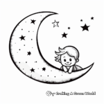 Moon Shape Coloring Pages for Bedtime Fun 2