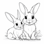 Mother and Baby Bunny Bonding Coloring Pages 3