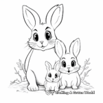 Mother, Father, and Bunny Babies: Complete Family Coloring Pages 1