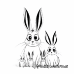 Mother, Father, and Bunny Babies: Complete Family Coloring Pages 2