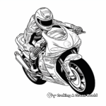 Páginas para colorear de motos de MotoGP para niños 3