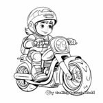 Motorcycle and Rider Coloring Pages 1