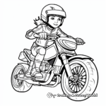 Páginas para colorear de motos y jinetes 2