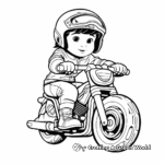 Motorcycle and Rider Coloring Pages 3