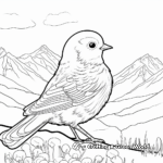 Mountain Bluebird Coloring Pages for Kids 4