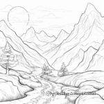 Mountain Landscape Coloring Pages 2