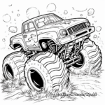 Mud Racing Truck Action Coloring Sheets 4