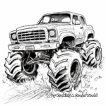 Mud-Spattered Monster Truck Coloring Pages 3