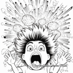 Multi-Colored Firework Bursts Coloring Pages 3