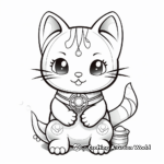 Multicolor Maneki Neko (Lucky Cat) Coloring Pages 3