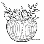 Multicolored Candy Apple Coloring Pages 2