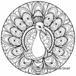 Multicolored Peacock Mandala Coloring Pages 2