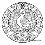 Multicolored Peacock Mandala Coloring Pages 4