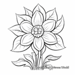 Multicolored Rainbow Daisy Coloring Pages 2