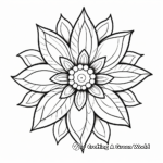 Multicolored Rainbow Daisy Coloring Pages 3