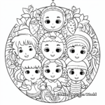 Multicultural-Inspired Ornament Coloring Pages 2