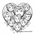 Multiple Hearts Coloring Pages for Children 4