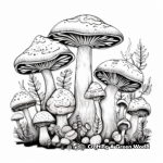 Mushroom Lifecycle Stages Coloring Pages 2