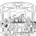 Music Festival Stage Coloring Pages for Teens 2