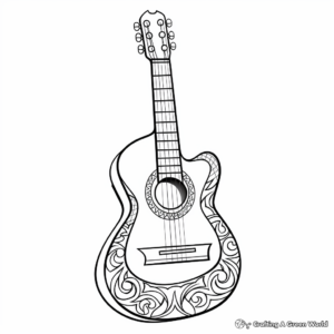 Music Instrument Blank Coloring Pages 1