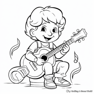 Music Instrument Blank Coloring Pages 2