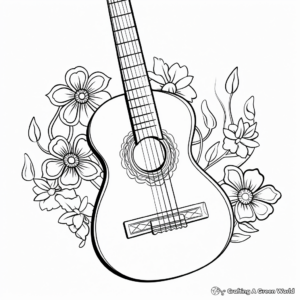 Music Instrument Blank Coloring Pages 3