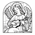 Musical St. Cecilia: Patron Saint of Musicians Coloring Page 4