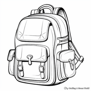 My First Day with New School Bag Coloring Pages 2