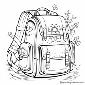My First Day with New School Bag Coloring Pages 3