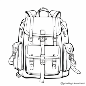 My First Day with New School Bag Coloring Pages 4
