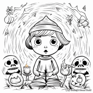 Mysterious Occult Coloring Sheets 1