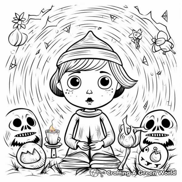 Horror Book Coloring Pages - Free &amp; Printable!
