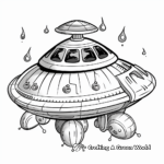 Mystery Spaceship: Dark Alien Vessel Coloring Pages 3