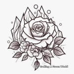 Mystic Mountain Rose Tattoo Coloring Pages 2
