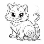 Mystical Cheshire Cat Coloring Pages 2