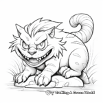 Mystical Cheshire Cat Coloring Pages 4