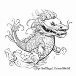 Mystical Chinese Dragon Fish Coloring Pages 3