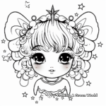 Mystical Kawaii Fairy Coloring Pages 2